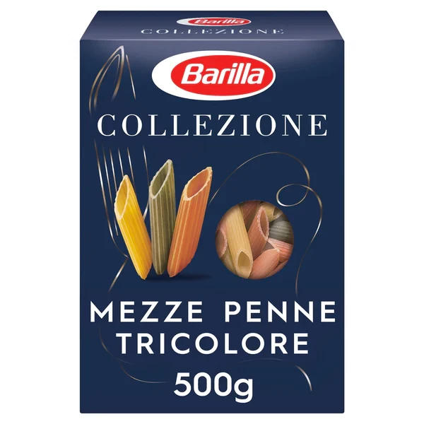 BARILLA MEZZE PENNE TRICOLORE 500GR (14B)