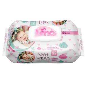 SERV.UMEDE LENO 120PCS BABY CU CAPAC(24B)