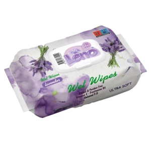 SERV.UMEDE LENO 120PCS LAVENDER CU CAPAC(12B)