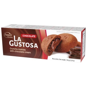 BISC.LA GUSTOSA CROCANTI 150GR CR.CIOCOLATA(18CUT)