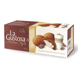 BISC.LA GUSTOSA CROCANTI 150GR CR.LATTE MACHIATTO(18CUT)
