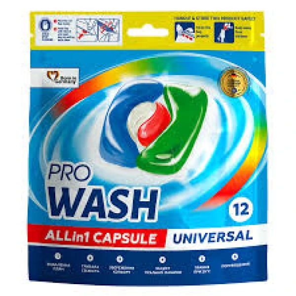 WASH DET.CAPS UNIV. 12 CAPS DOIPACK(20PG)