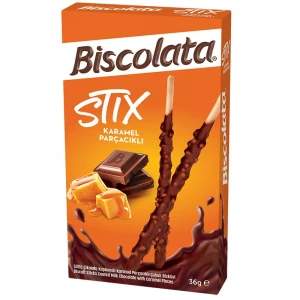 BISCOLATA STIKS 36GR CARAMEL(12B) 4 SET