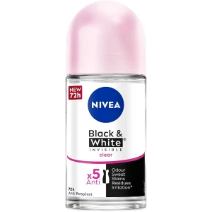 NIVEA ROLLON WOM. 50ML INVISIBLE B&W CLEAR(6B) 5SET