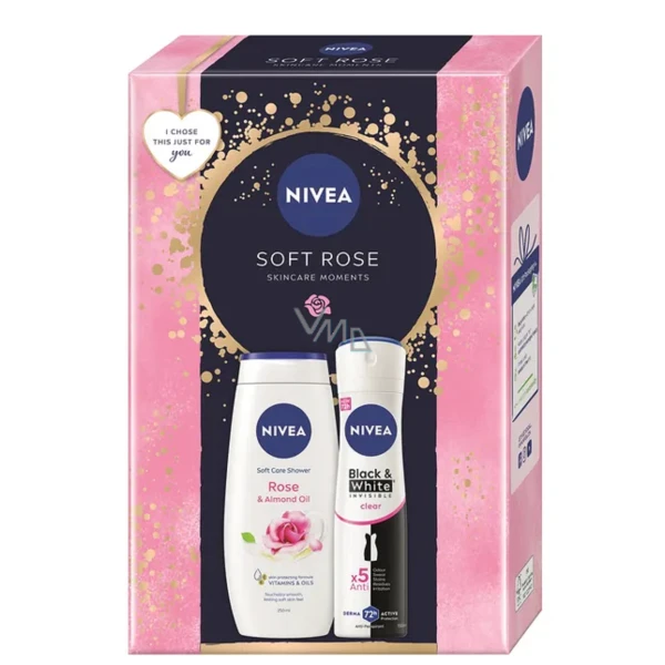 NIVEA CAS.WOM. SOFT ROSE(GEL DUS 250ML+SPRAY 150ML)(10SET)