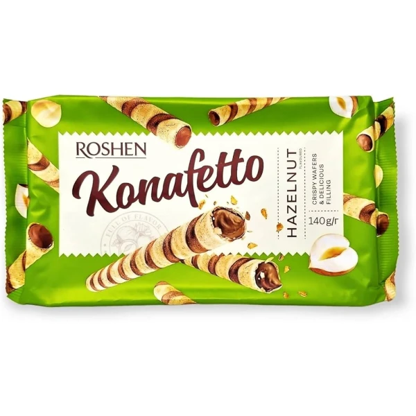 ROSH.WAFERS KONAFETTO 140GR HAZELNUT(15PCH)
