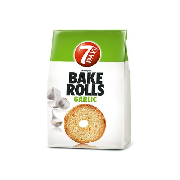 7DAYS BAKEROLLS 80GR GARLIC(12B)