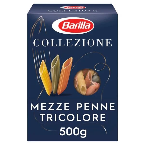 BARILLA MEZZE PENNE TRICOLORE 500GR (14B)