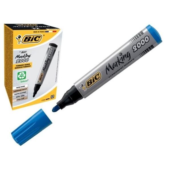 BIC MARKER PERMANENT 2000 ALBASTRU(12B)(VARF ROTUND)*32CUT