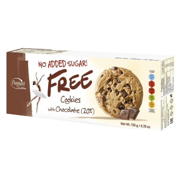 BISC.FREE COOKIES 135GR CHOCO AMERICAN 20%(12B)