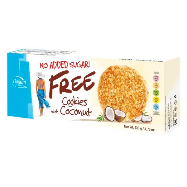 BISC.FREE COOKIES 135GR COCONUT(12B)