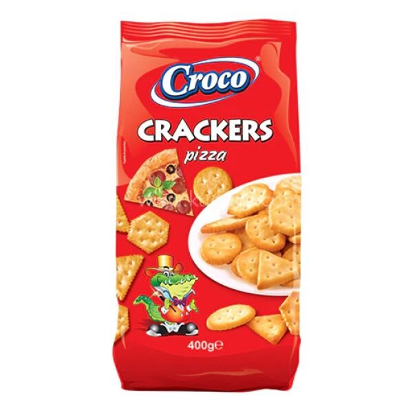 CROCO.CRACKERS 400GR PIZZA(12B)
