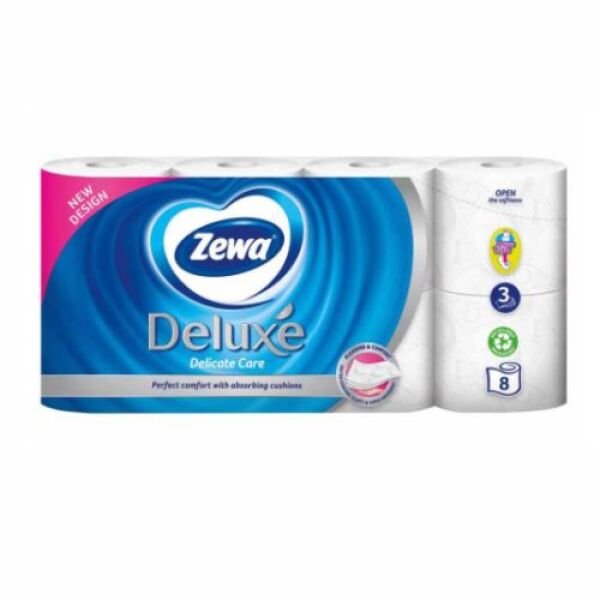 HARTIE IG.ZEWA DELUXE 8 ROLE WHITE (7SET/BAX)