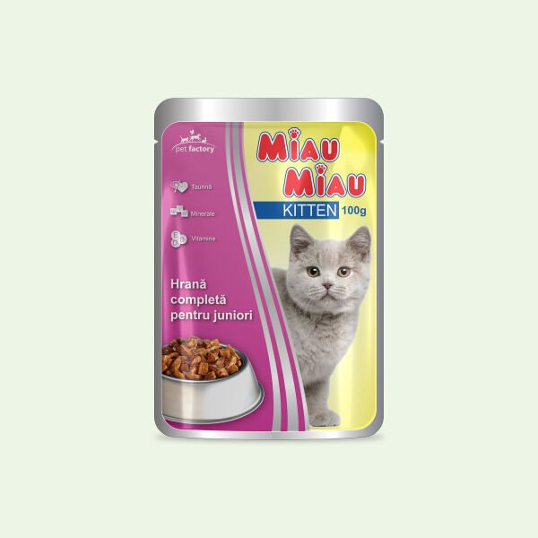 PET.MIAU MIAU PLIC 100GR  JUNIOR KITTEN (24B)