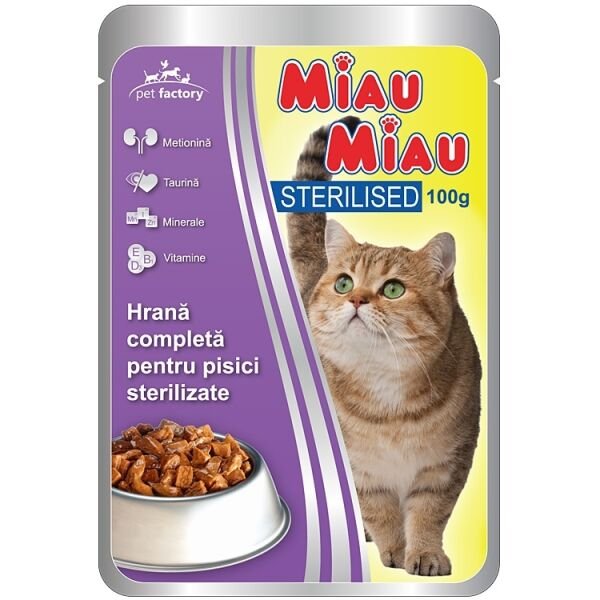 PET.MIAU MIAU PLIC 100GR STERILISED (24B)