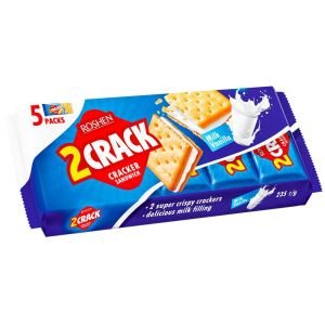 ROSH.2 CRACK SANDWICH MILK FIL 235GR(5B) 14SET