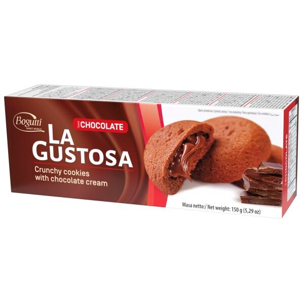 BISC.LA GUSTOSA CROCANTI 150GR CR.CIOCOLATA(18CUT)