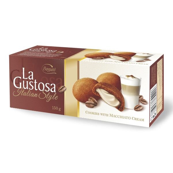 BISC.LA GUSTOSA CROCANTI 150GR CR.LATTE MACHIATTO(18CUT)