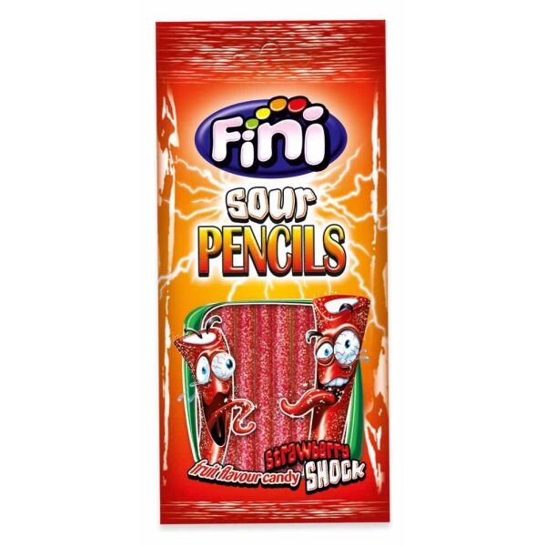 FINI JELURI 80GR PENCILS SOUR STRAWBERRY(12B)