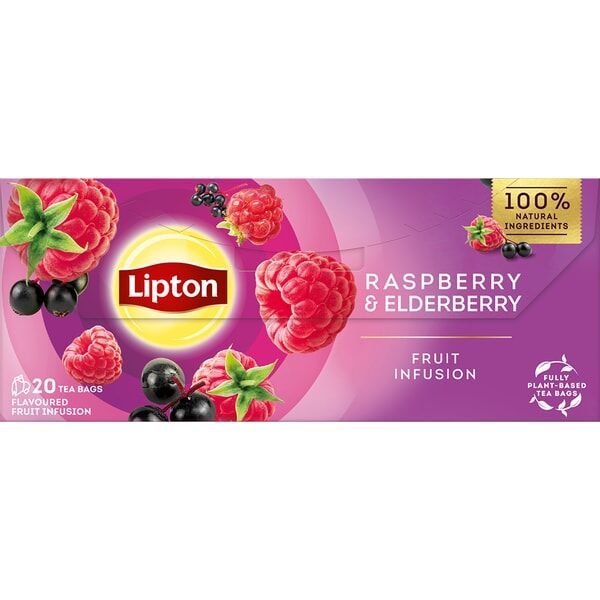 LIPTON CEAI PLIC 32GR FRUCTE ZMEURA&SOC(20PLIC) 12CUT