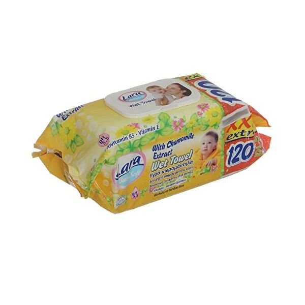 SERV.UMEDE LENO 120PCS CHAMOMILE CU CAPAC(24B)