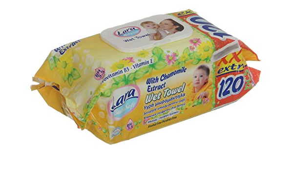 SERV.UMEDE LENO 120PCS CHAMOMILE CU CAPAC(24B)