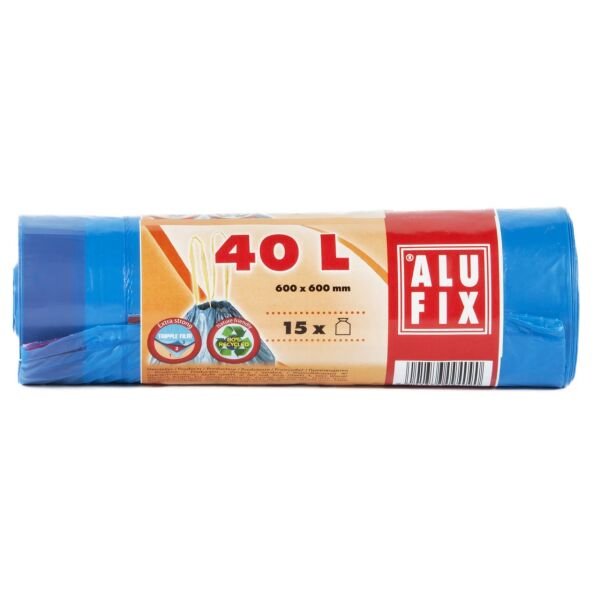ALUFIX SACI DE GUNOI CU BANDA 40L ALBASTRI 60x60CM 15PCS(30B)