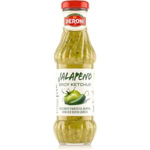 DERONI KETCHUP 320GR TOMATE VERZI SI JALAPENO(6B)