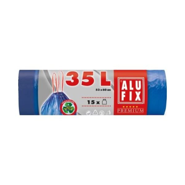 ALUFIX SACI DE GUNOI 35L CU BANDA ALBASTRI 53x60CM 15PCS(30B)