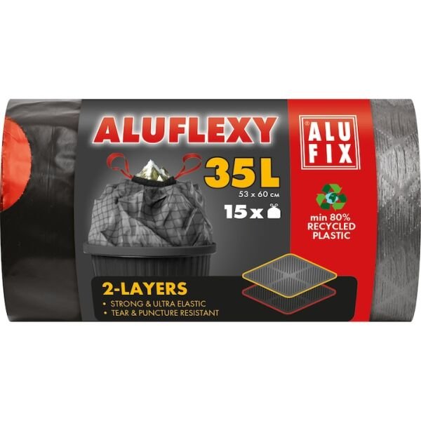 ALUFIX SACI DE GUNOI 35L CU BANDA ALUFLEXY 53x60CM 15PCS(12B)