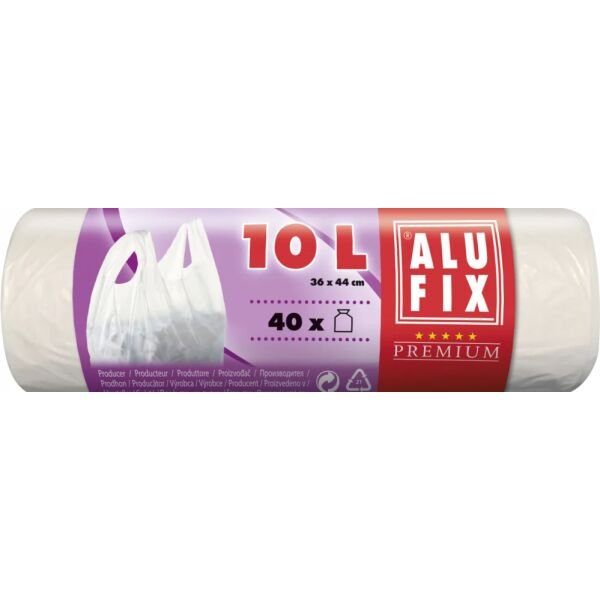 ALUFIX SACI DE GUNOI ALBI CU MANER 10L 36x44CM 40PCS(24B)