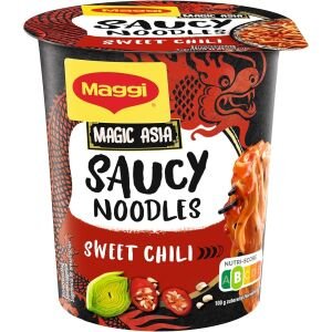 MAGGI SAUCY NOODLES CUP 75GR  SWEET CHILI(8B)
