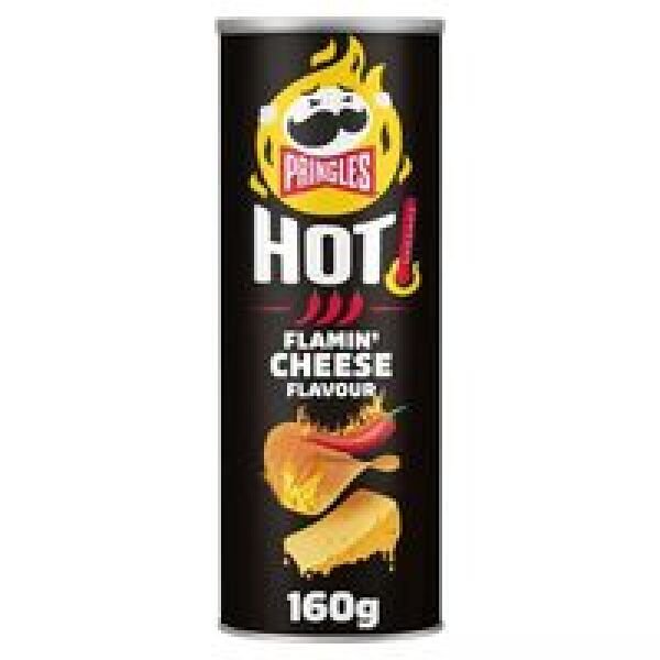 PRINGLES 160GR HOT FLAMIN CHEESE (19B)