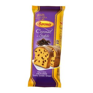 BOROMIR COZONAC 450GR CR.NUCA SI STAFIDE(9B)
