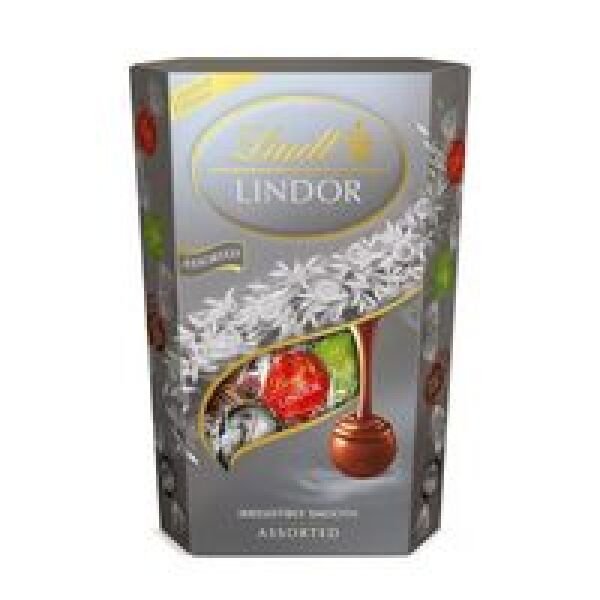 LINDT LINDOR BOMB. CIOC. 200GR SILVER(8CUT)