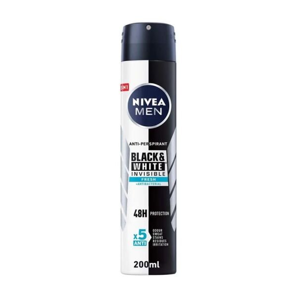 NIVEA DEO MEN 200ML INVISIBLE B&W FRESH(12B)