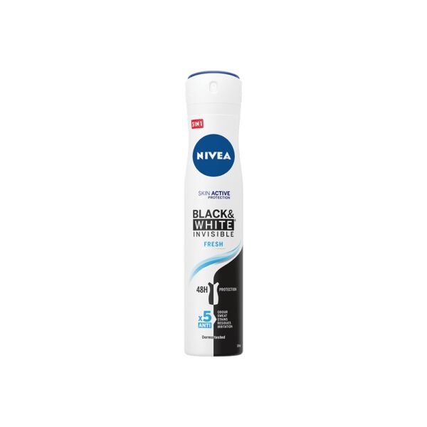 NIVEA DEO WOM 200ML INVISIBLE B&W FRESH(12B)
