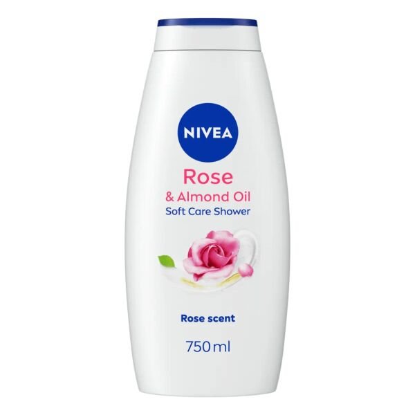 NIVEA GEL DE DUS 750ML WOM.ROSE&ALMOND OIL(12B)