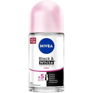 NIVEA ROLLON WOM. 50ML INVISIBLE B&W CLEAR(6B) 5SET