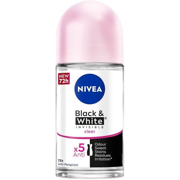NIVEA ROLLON WOM. 50ML INVISIBLE B&W CLEAR(6B) 5SET