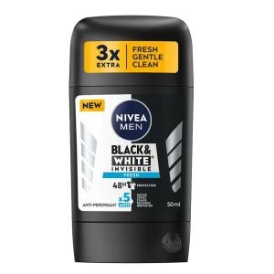 NIVEA STICK MEN 50ML INVISIBLE B&W FRESH(5B) 3SET