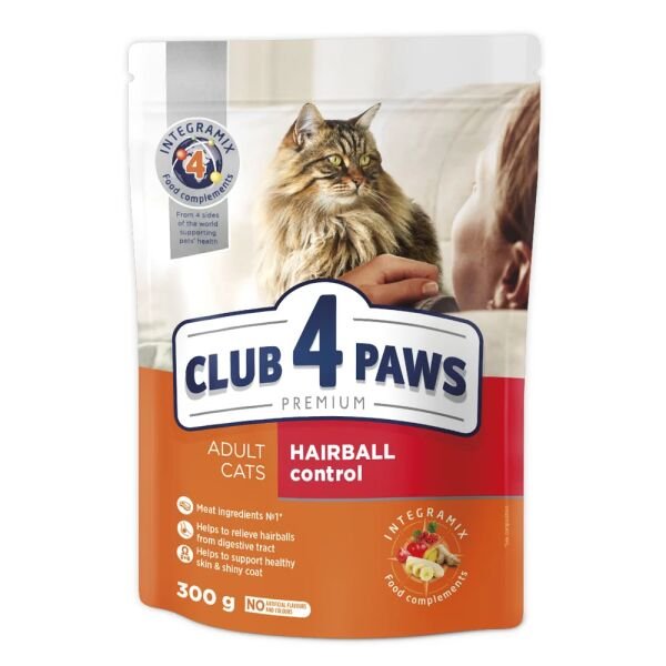 PET.CLUB 4 PAWS CAT 300GR HAIRBALL CONTROL(15B)