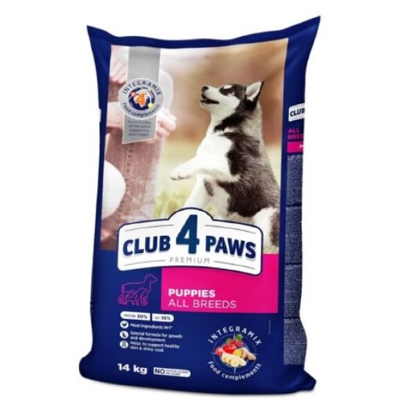 PET.CLUB 4 PAWS DOG  PUPPY 14KG TOATE RASELE GAINA(1SAC)