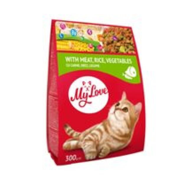PET.MY LOVE CAT 300GR CARNE,OREZ,LEGUME(21B)