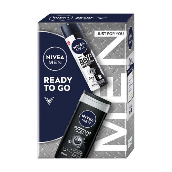 NIVEA CAS.MEN READY TO GO(GEL DUS 250ML+SPRAY 150ML)(10SET)