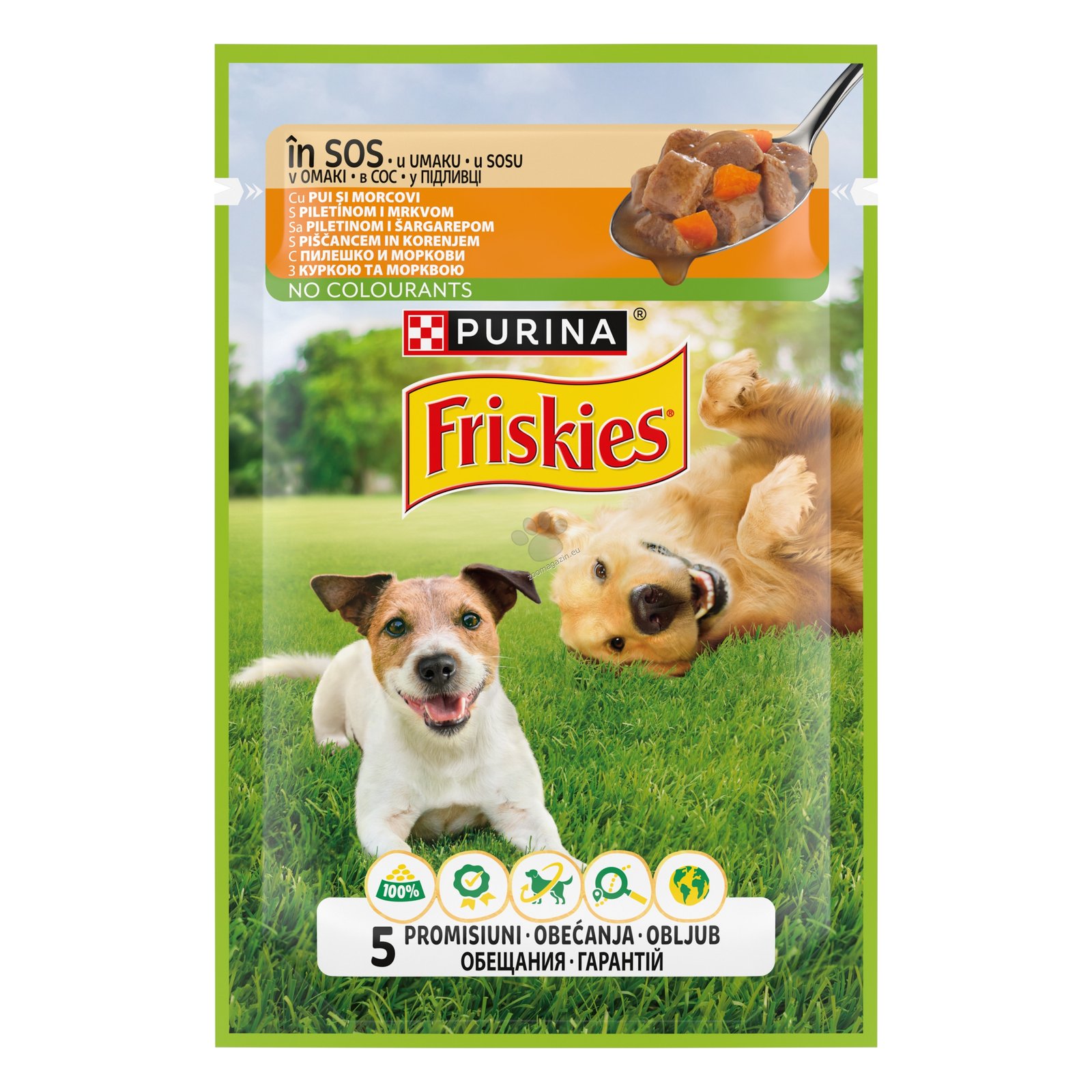 PET.FRISKIES DOG 85GR ADULT CIG PUI&MORCOVI(26B)