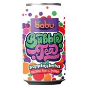 BABU BUBBLE TEA DOZA 315ML PASSION FRUIT&LYCHEE(24B) SGR