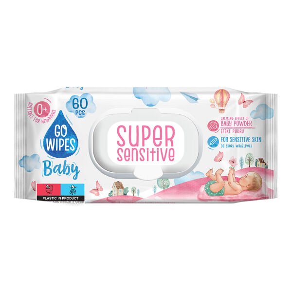 GOWIPES SERV.UMEDE COPII CU CAPAC, SUPER SENSITIVE 60 PCS(14B)