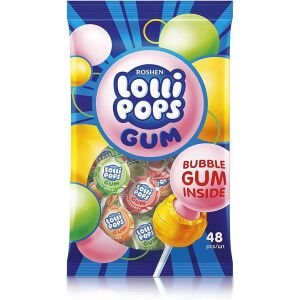 ROSH.LOLLIPOPS 0.92KG FRUIT MIX BUBBLE GUM(9B)
