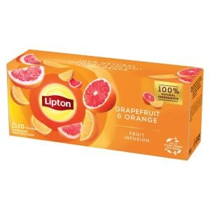 LIPTON CEAI PLIC 34GR FRUCTE GREF&PORTOCALA(20PLIC) 12CUT